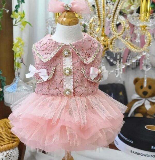 《予約》3102435 ピンクレースドレス