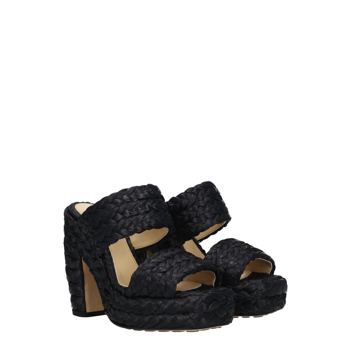 【新品】BOTTEGA VENETA ボッテガヴェネタ レディース サンダル ラフィア ブラック 729710V0V001000