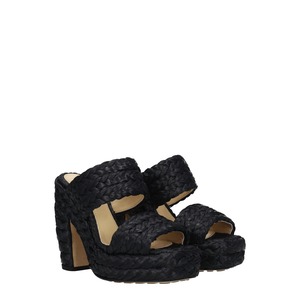 【新品】BOTTEGA VENETA ボッテガヴェネタ レディース サンダル ラフィア ブラック 729710V0V001000