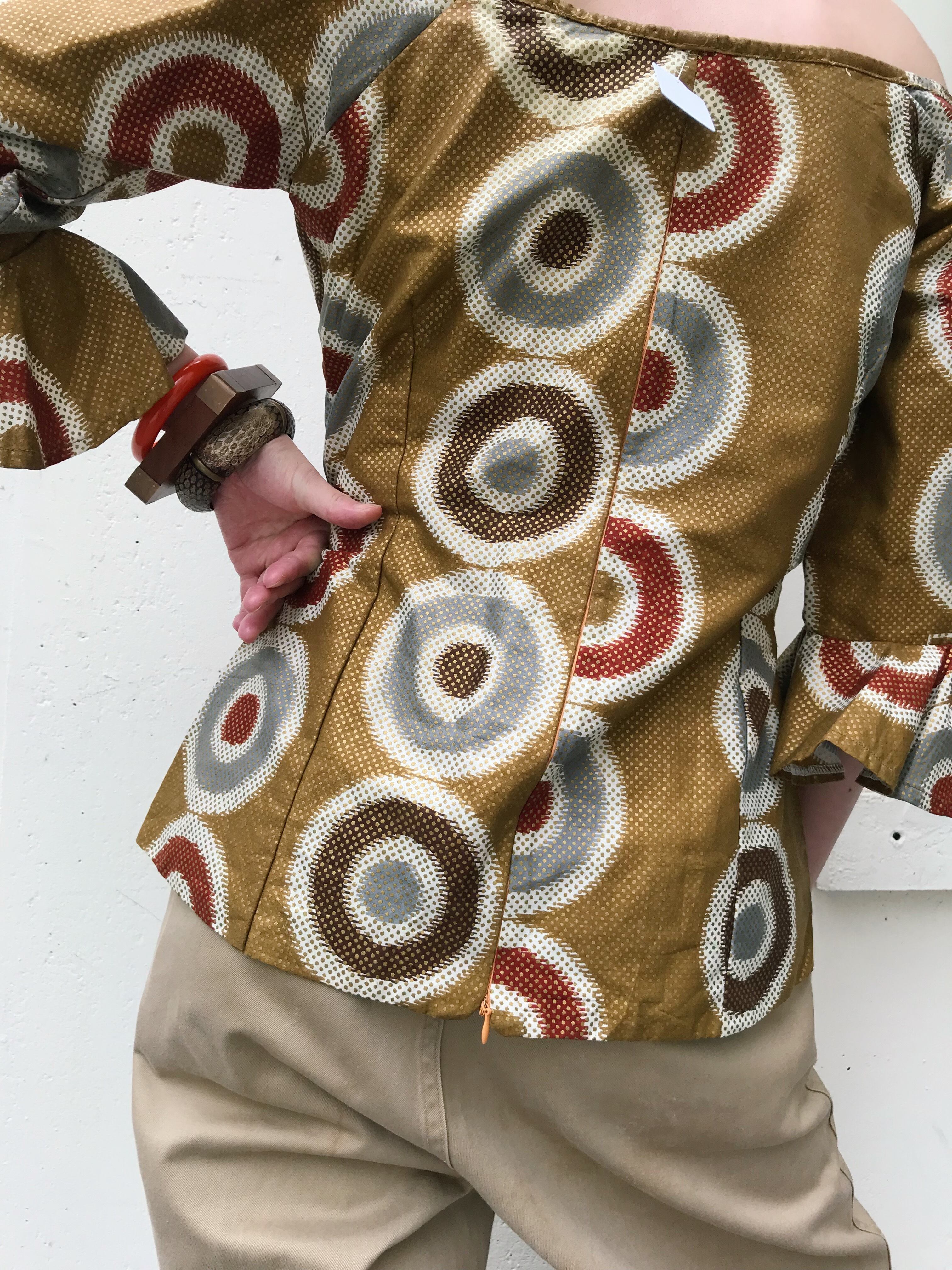 Vintage african batik gold tops (ヴィンテージ アフリカン バティック ゴールド トップス | Riyad  vintage shop powered by BASE