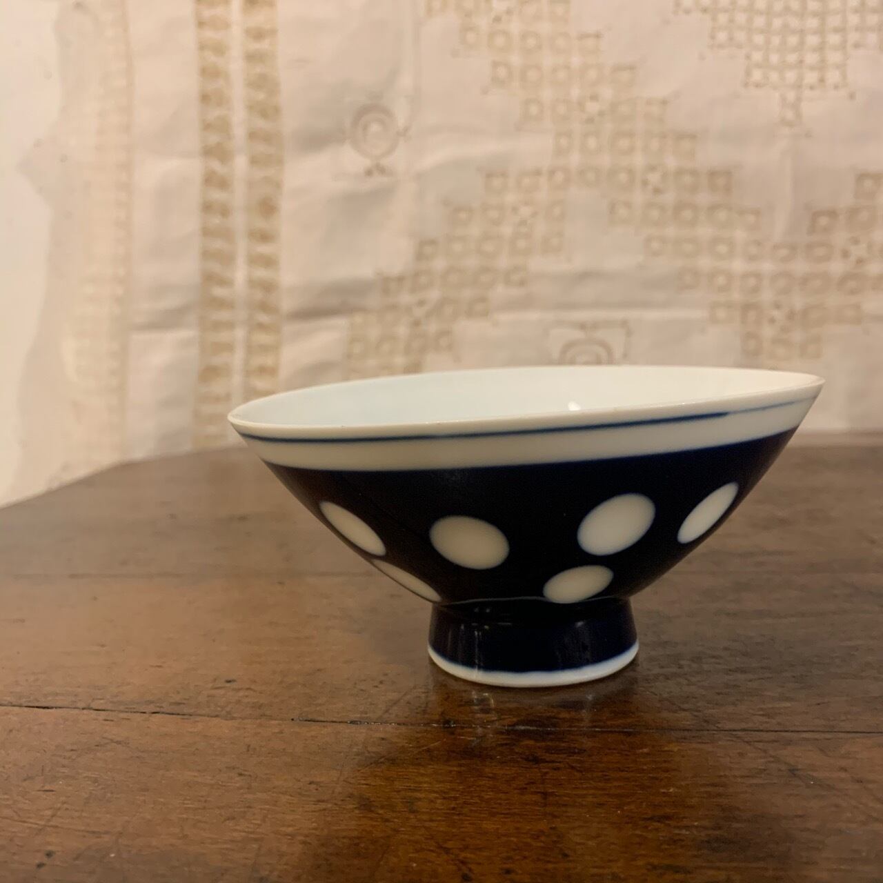 カワイイ◇昭和レトロ ルリ水玉柄 お茶碗 | ansorbet （アンソルベ）