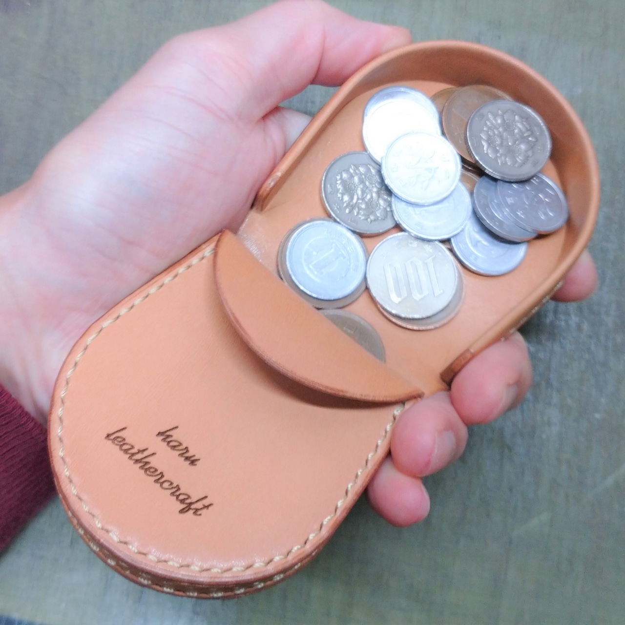 馬蹄型コインケース | haru leathercraft 馬蹄型コインケース | haru leathercraft