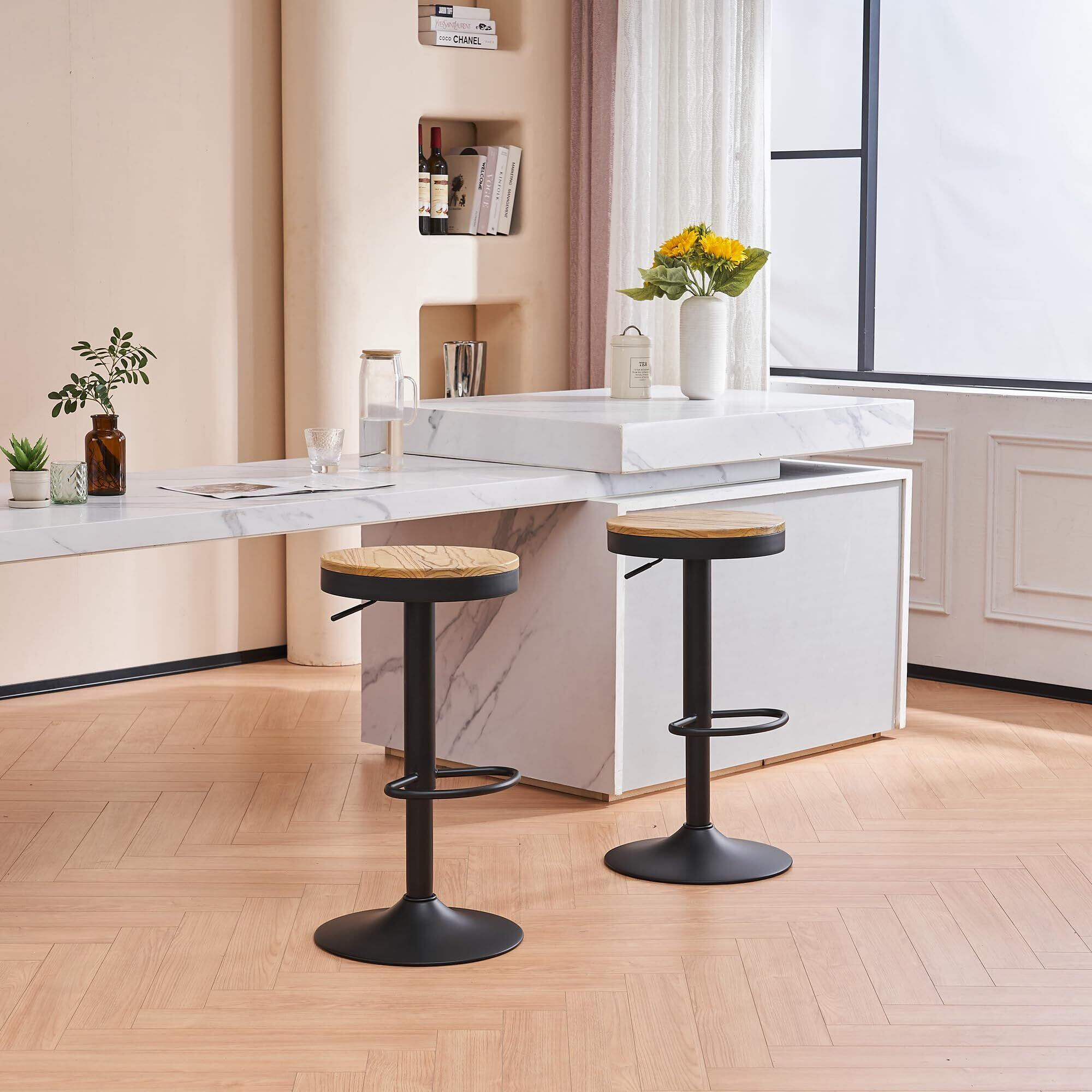 Baolande ホワイトカウンターチェア 2脚セット バースツール Baolande