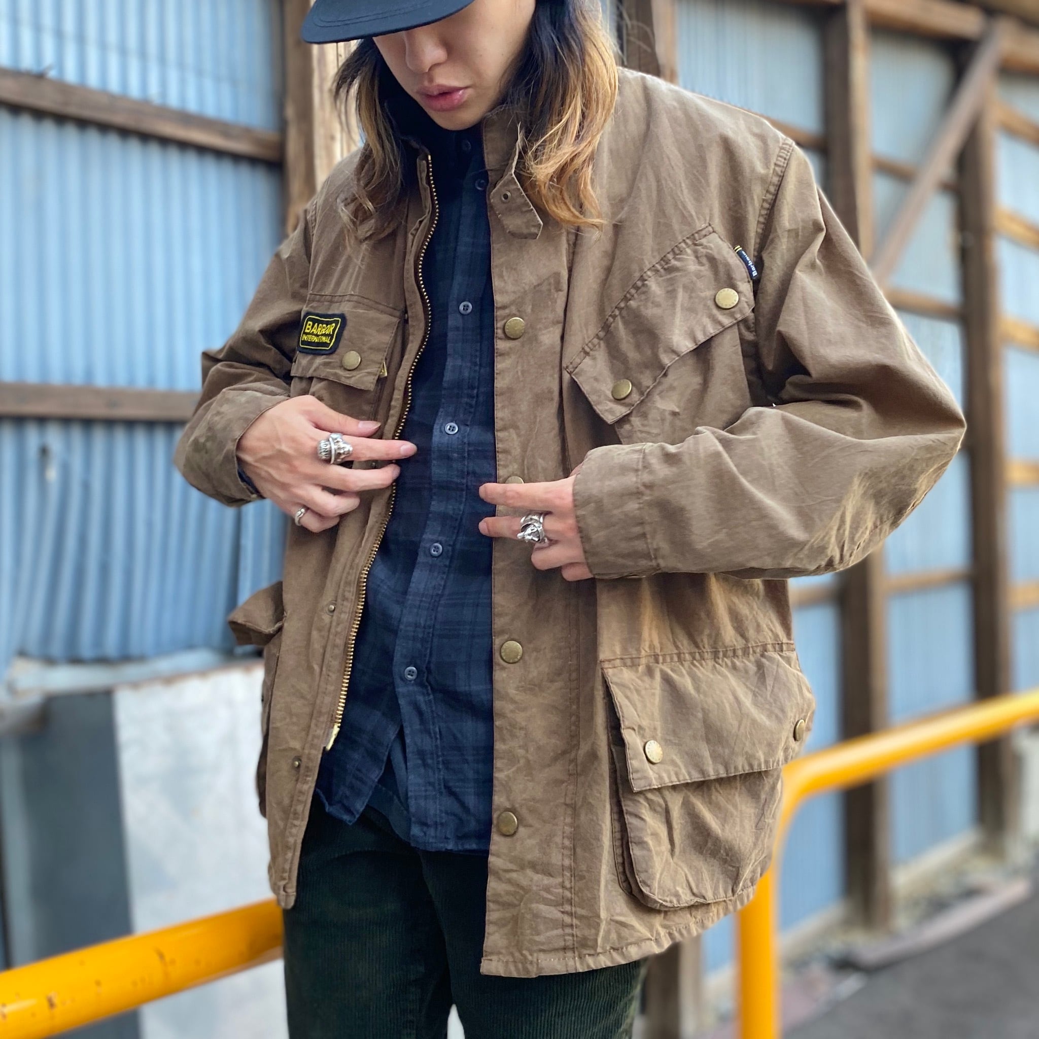 Barbour バブアー　オイルドジャケット　スティーブマックイーン　星条旗