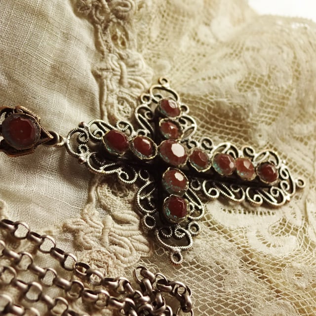 テオドール・ファーナー フィリグリー クロス アンティーク ジュエリー