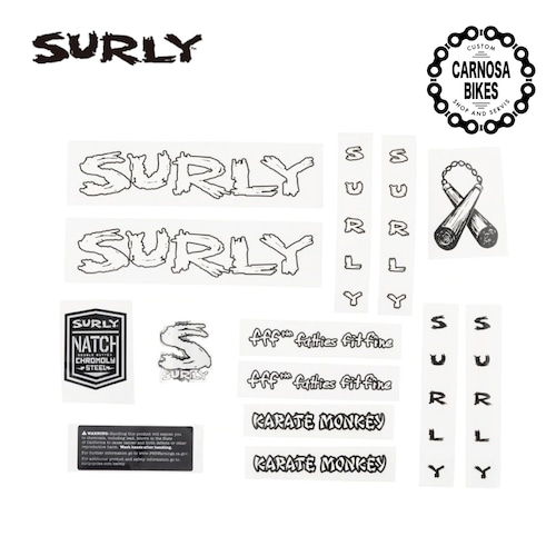 【SURLY】KARATE MONKEY NEW FRAME DECALS  [カラテモンキー ニューフレームデカール] White