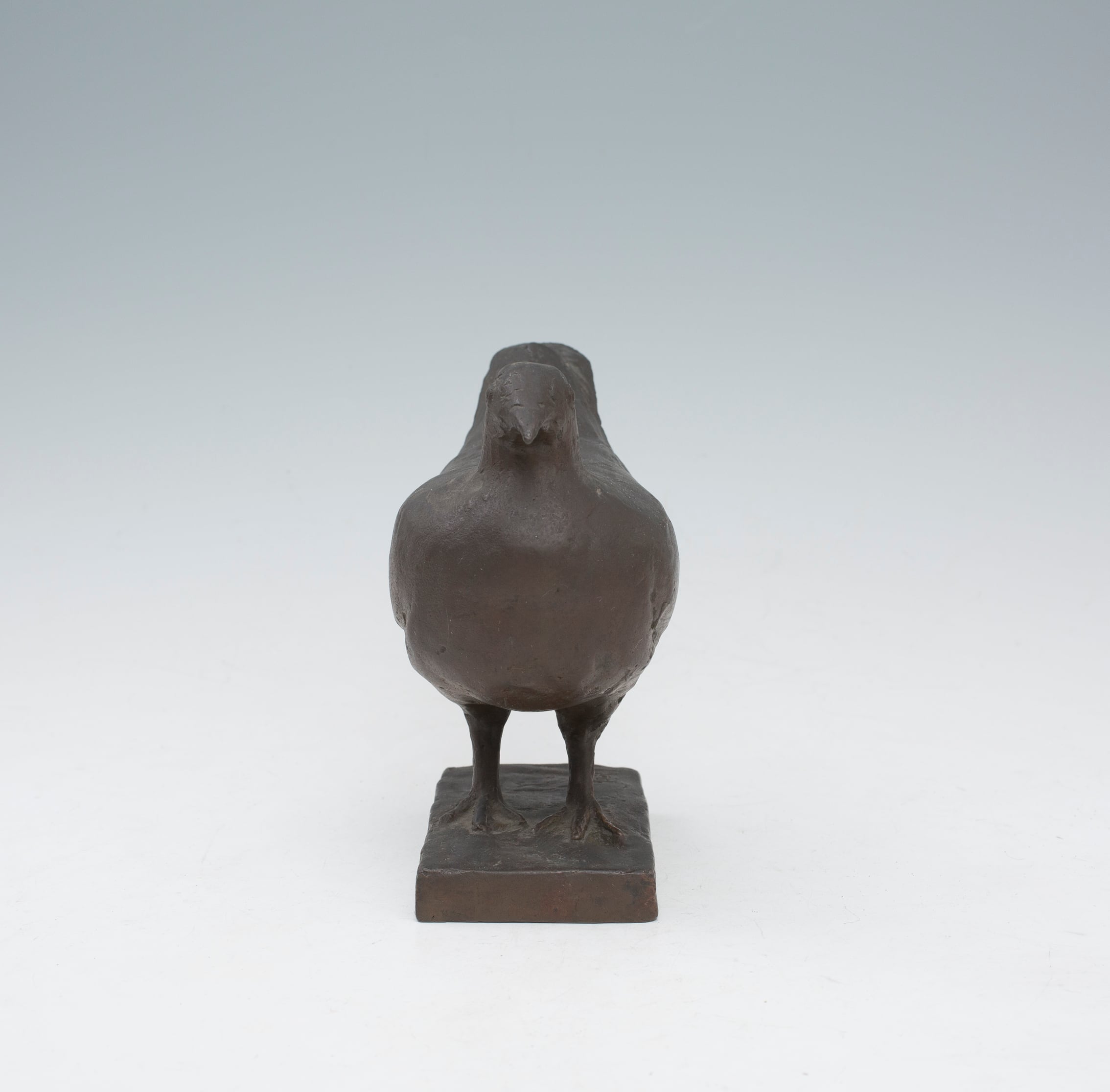ブロンズ 銅 鳩 鳥 置物 オブジェ 寛一銘 金工 金属工芸 インテリア