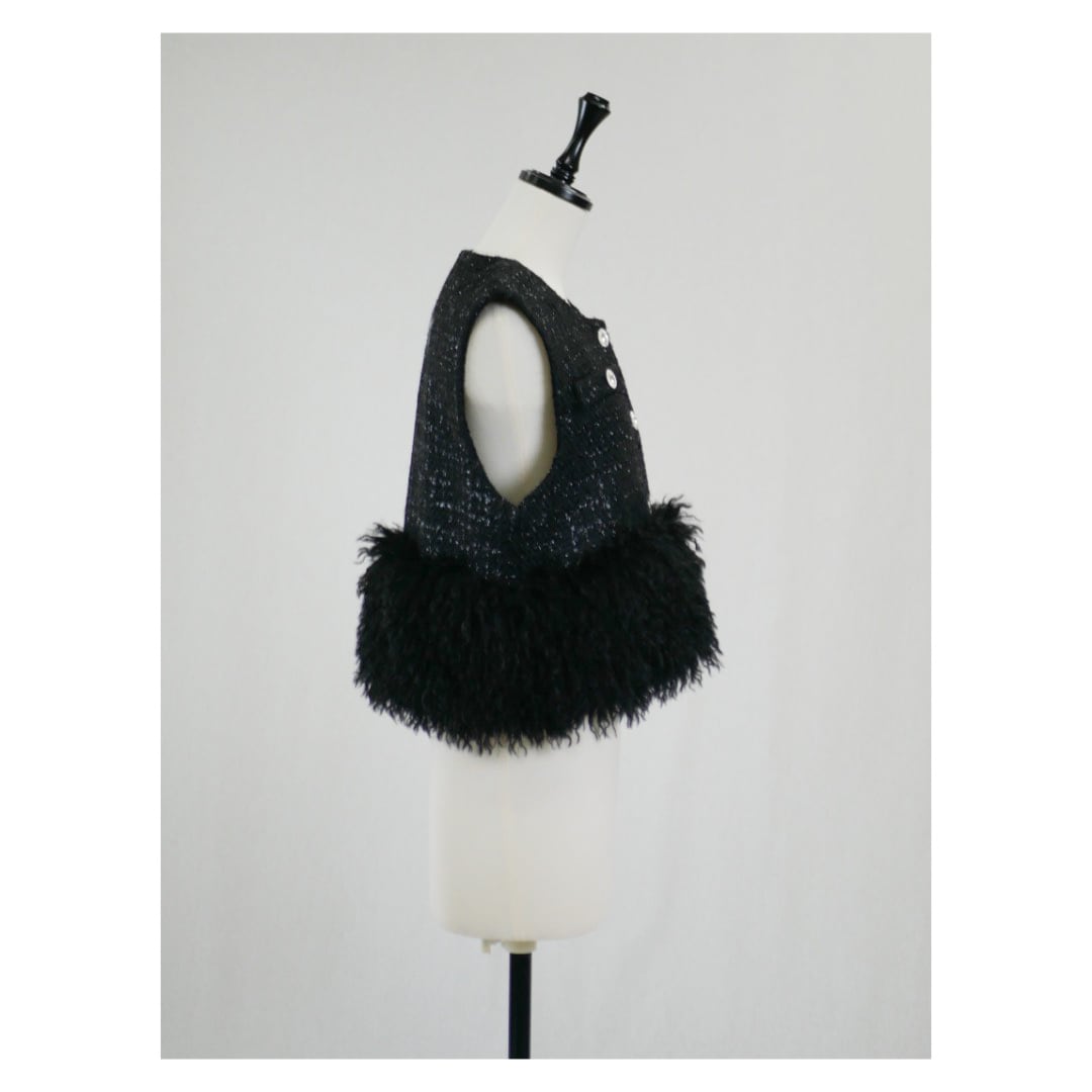 Poodle far docking tweed vest | BéBéoD Poodle far docking tweed vest | BéBéoD