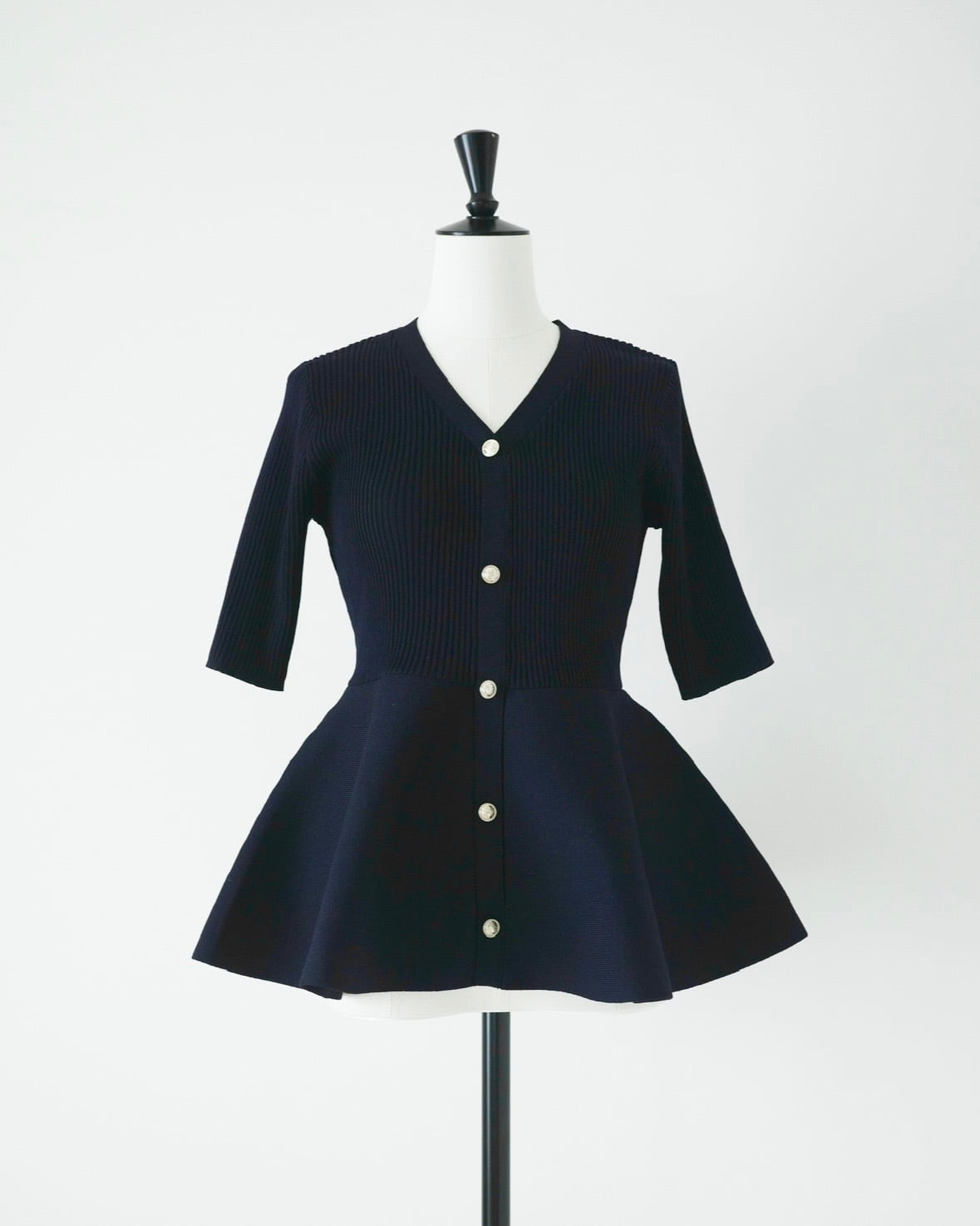 hitomi 低身長mini URAKE tiered dress / navy hitomi