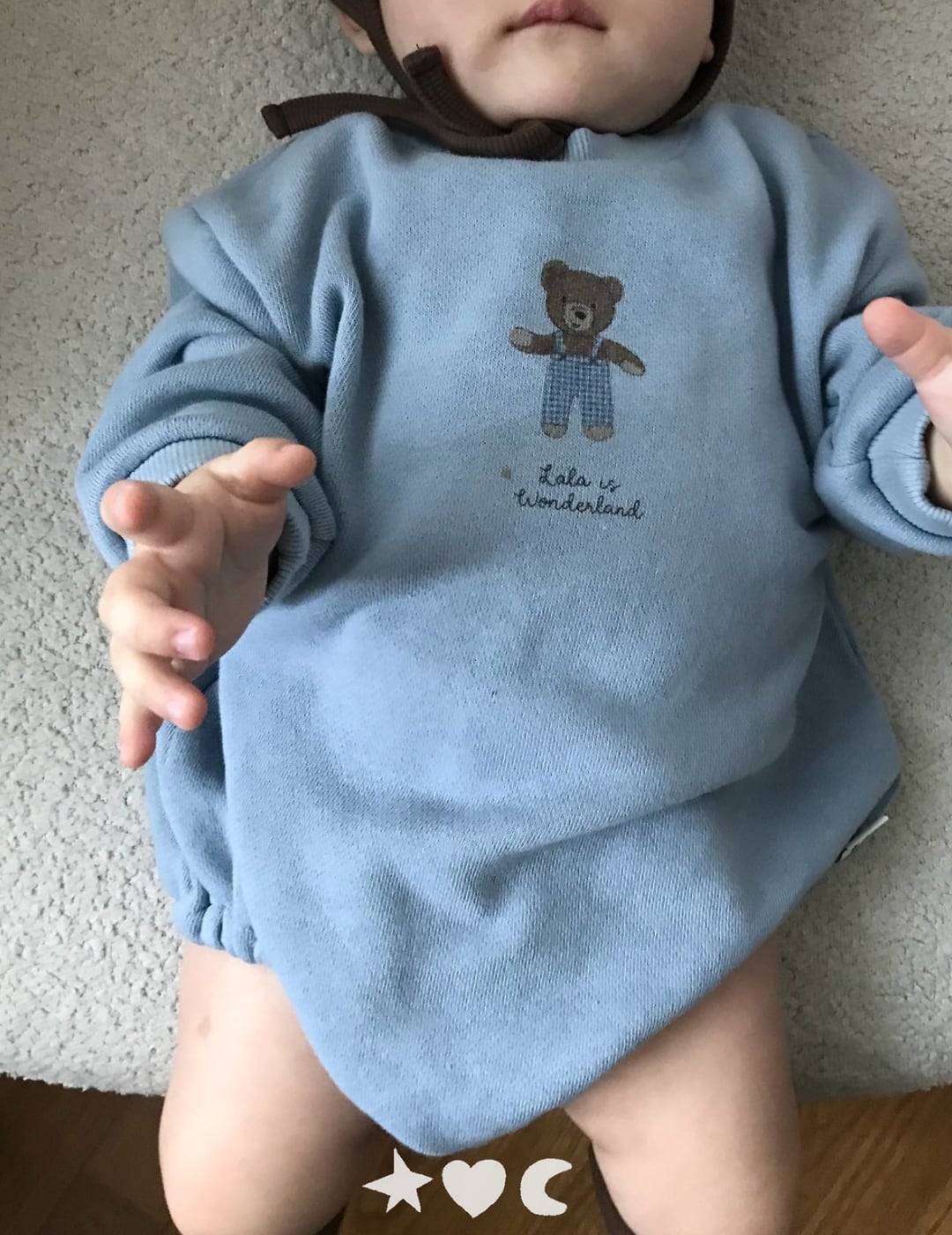 送料無料【予約】/  baby ベアロンパース /lalaland