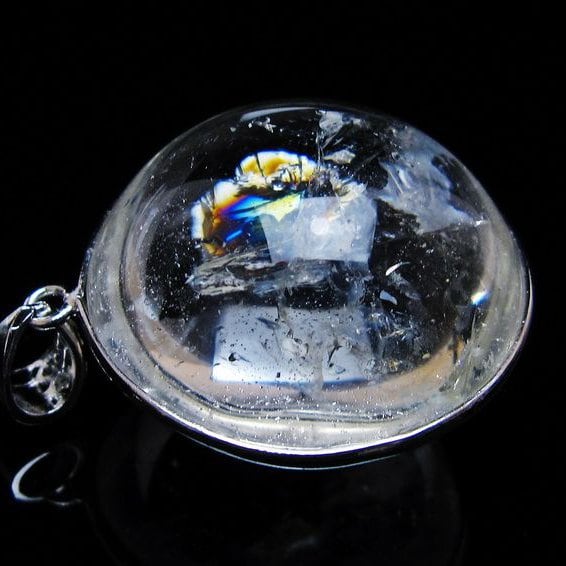 アイリスクォーツ 水晶 ペンダント 虹入り 一点物 [M便 1/20] 112-12421