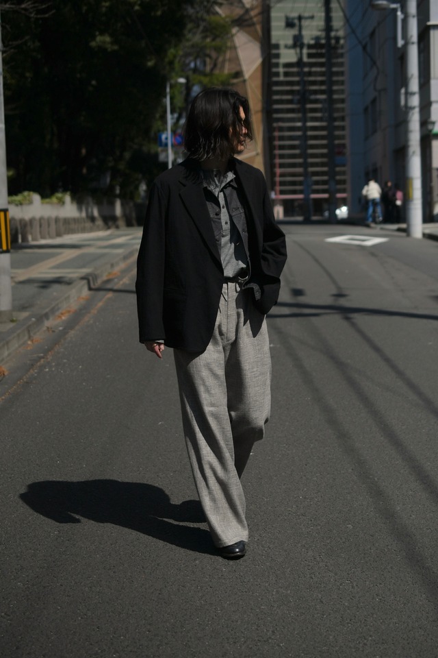 blurhms / Silk/Cotton Nep Cardigan Jacket (Black)