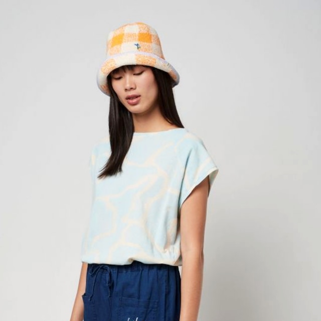 «即納»«mom» BOBO CHOSES Sea Flower Colour Block Checked Hat