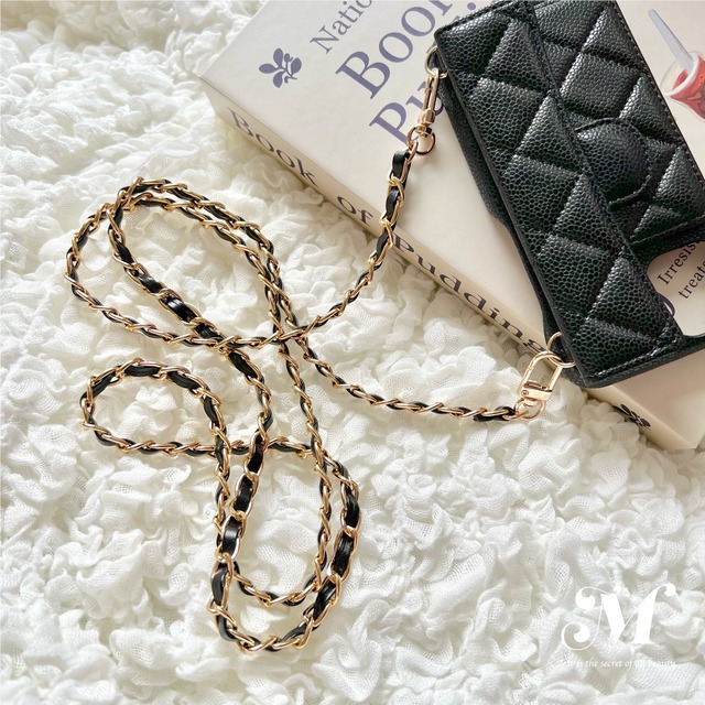 black gold luxury shoulder strap