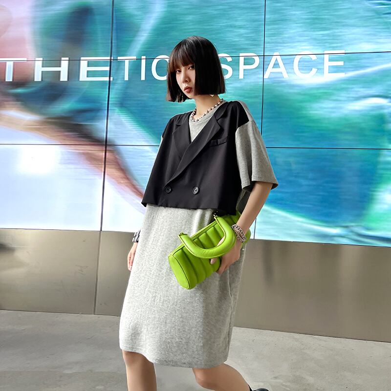 ドレス スタイルスプリングサマールーズカジュアルスカート 春物 夏物 ステッチ ラブタオタオダレンハウス36545939301