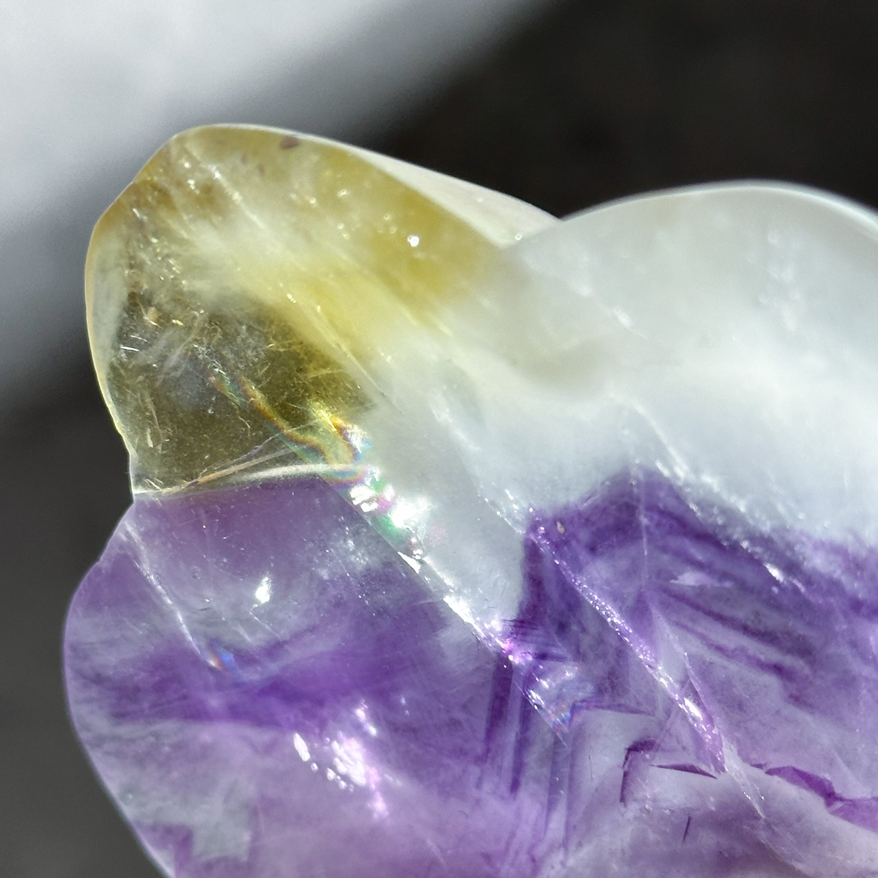 レインボーフローライト花型のうつわ04◇ RainbowFluorite ◇天然石