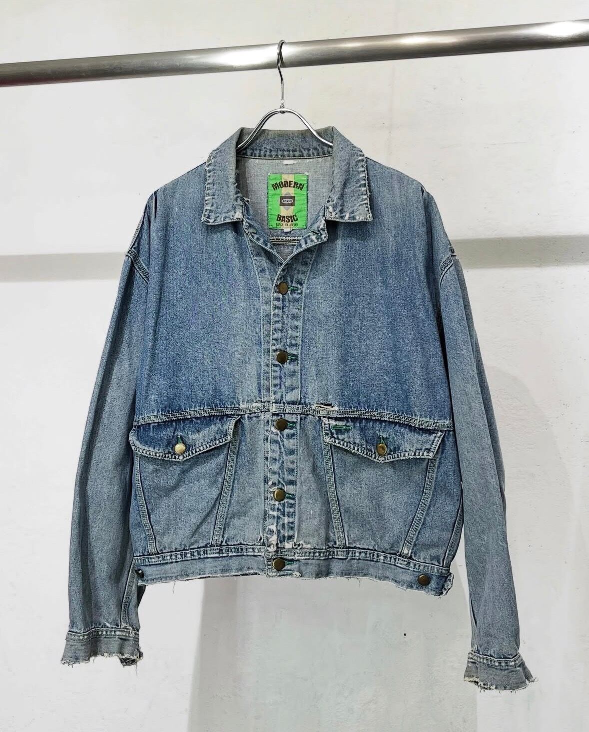 80s~ MODERN BASIC "Good Aging" Denim Trucker Jacket JAPAN製
