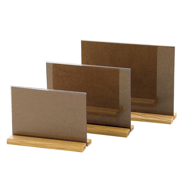 木製足付きメニュー立て　ナチュラル【小/中/大】