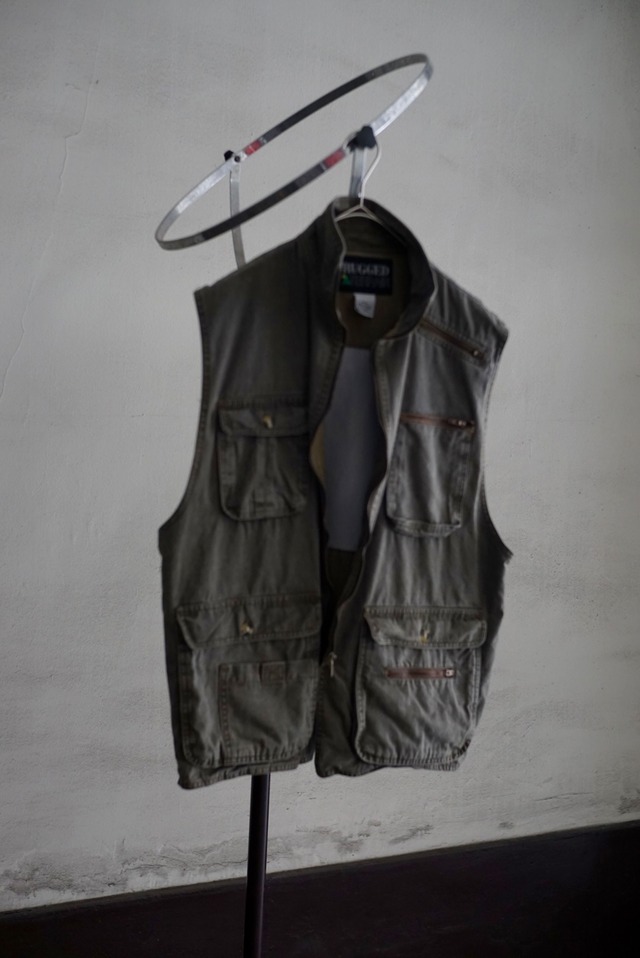 90s RUGGED Faded Multi Pocket Fishing Vest
