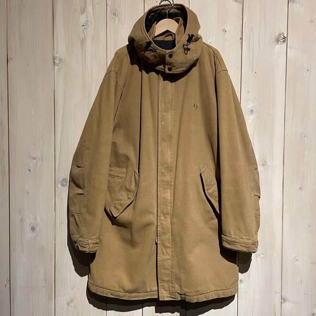 【a.k.a.C.a.k.a vintage】"OLD" "Fred Perry" Vintage Loose Hooded Middle Length Jacket
