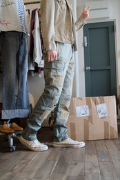 "Polo Ralph Lauren "Boyfriend パッチワークカーキパンツ