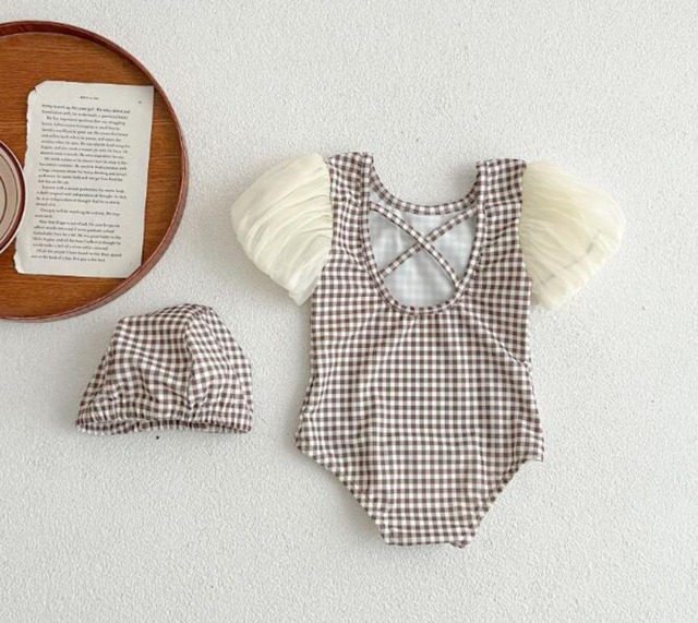 予約gingham check swimsuit　