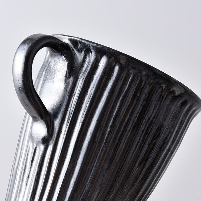 こくようせき】黒曜石鎬彫 マグカップ | 乃利陶窯オンラインショップ。