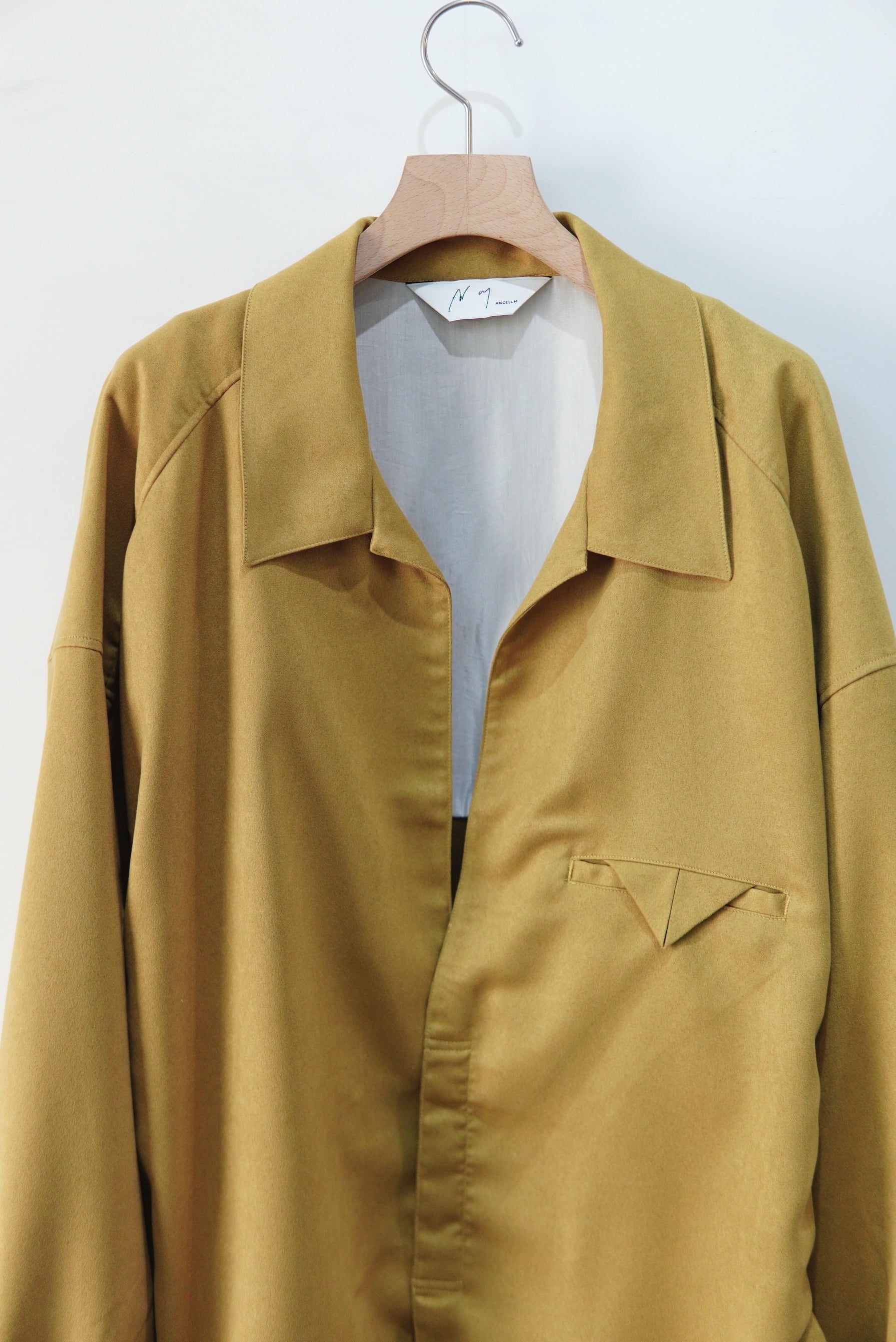ANCELLM / VEGAN SUEDE LONG SHIRT / ANC-SH86-B | POETRY
