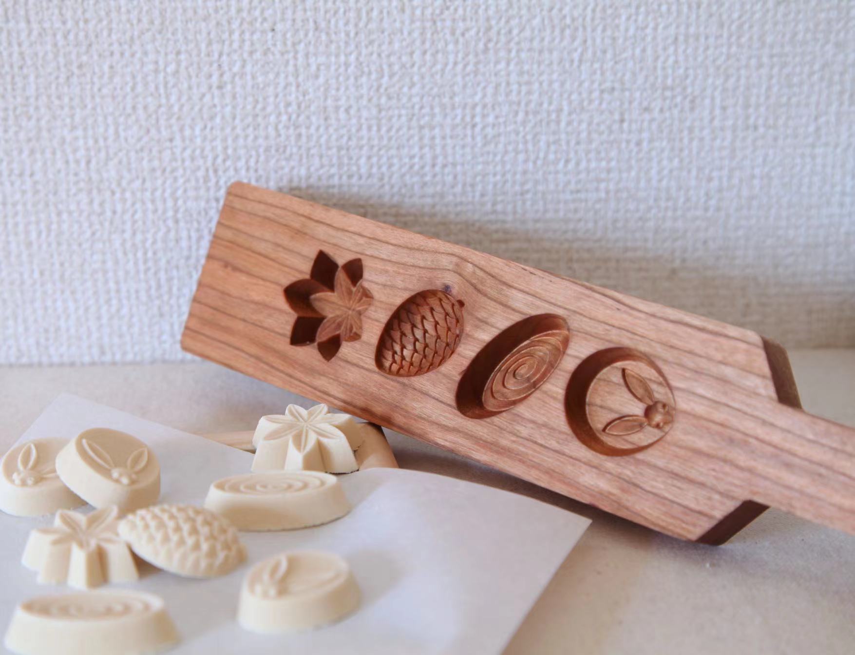 KENNKUNN 和菓子三角 押棒 菊 押し棒 三角べら 三角棒 ねりきり 練り