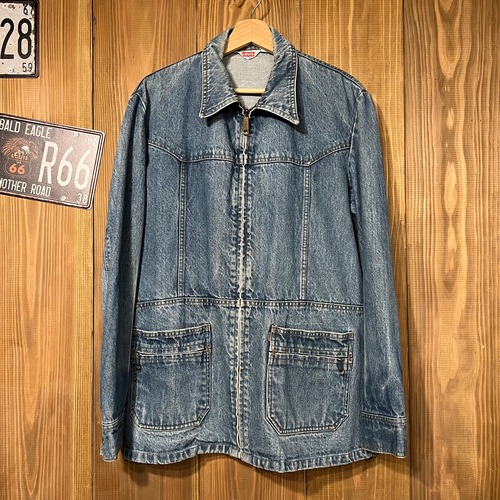 70s USA製 Levi's Safari Bush Denim Jacket リーバイス ブッシュ サファリ デニムジャケット L ヴィンテージ オレンジタブ カバーオール