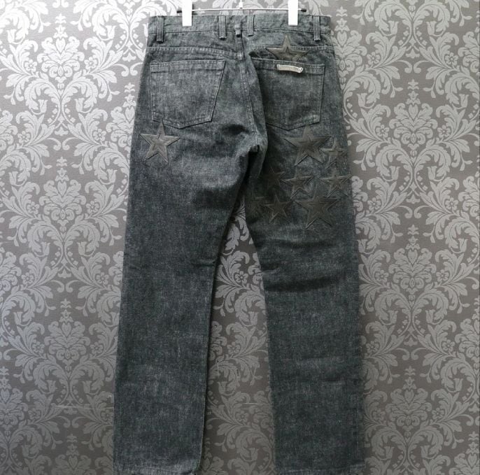 CHROME HEARTS クロムハーツ スターパッチ デニムパンツ クロスボール