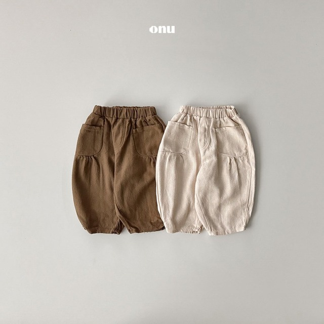 【即納】onu / shirring pocket pants