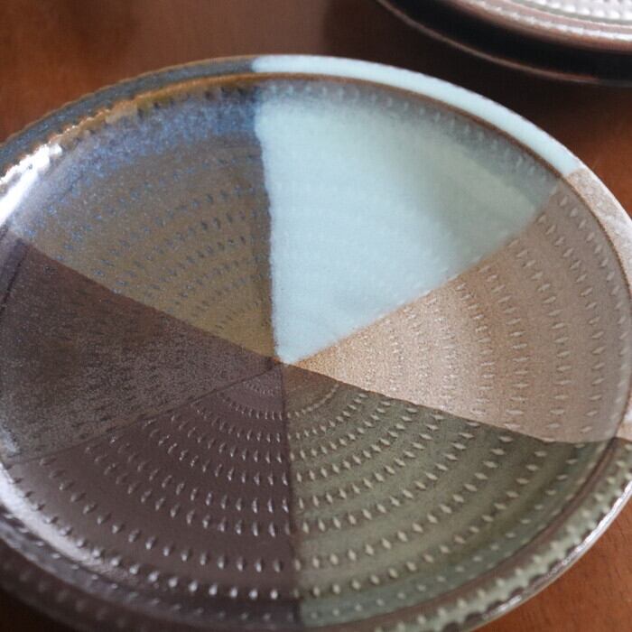 小石原焼 森喜窯 6寸皿 グラデーション Koishiwara-yaki Plate 18cm