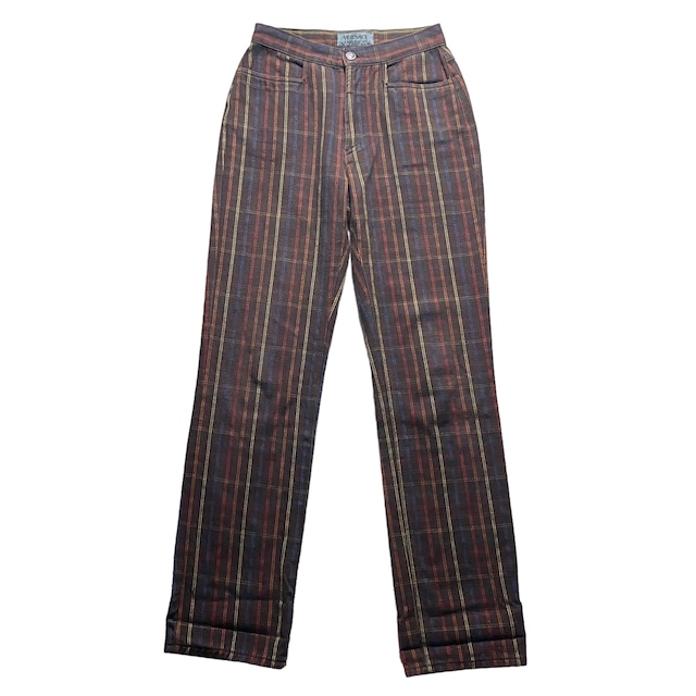 vintage VERSACE JEANS COUTURE plaid pattern color denim pants