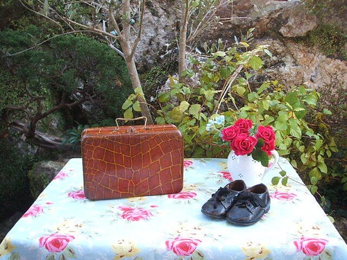 french vintage crocodile tin basket　 フランス　ヴィンテージ　クロコダイル柄アルミバッグ　バスケット