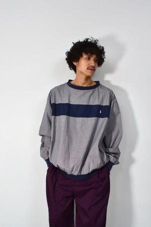 POLO GOLF check pattern line cotton pullover