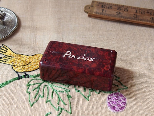 イギリスアンティーク　ピンボックス　PIN BOX