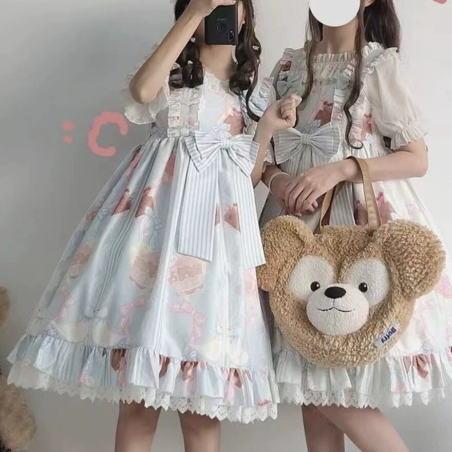 ロリータファッション ゆめかわいい甘ロリ パステルJSKブラウスセット