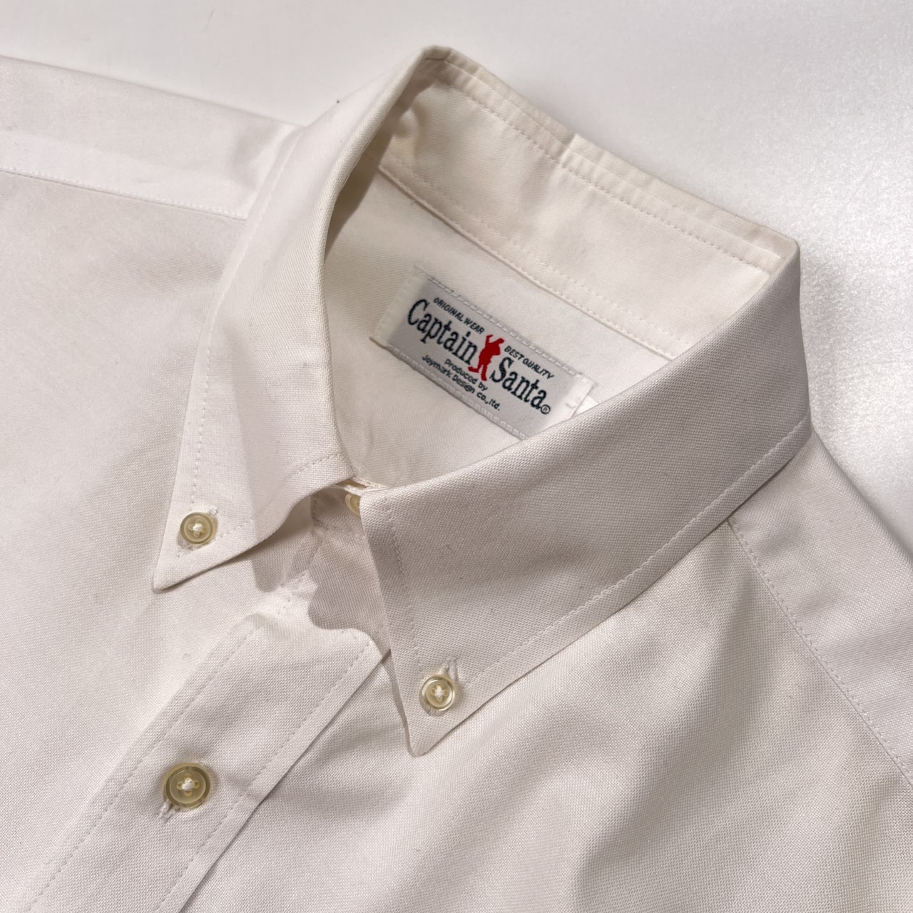 CAPTAIN SANTA キャプテンサンタ プリント オックスフォード BD 長袖シャツ サイズ L /ホワイト/ジョイマークデザイン