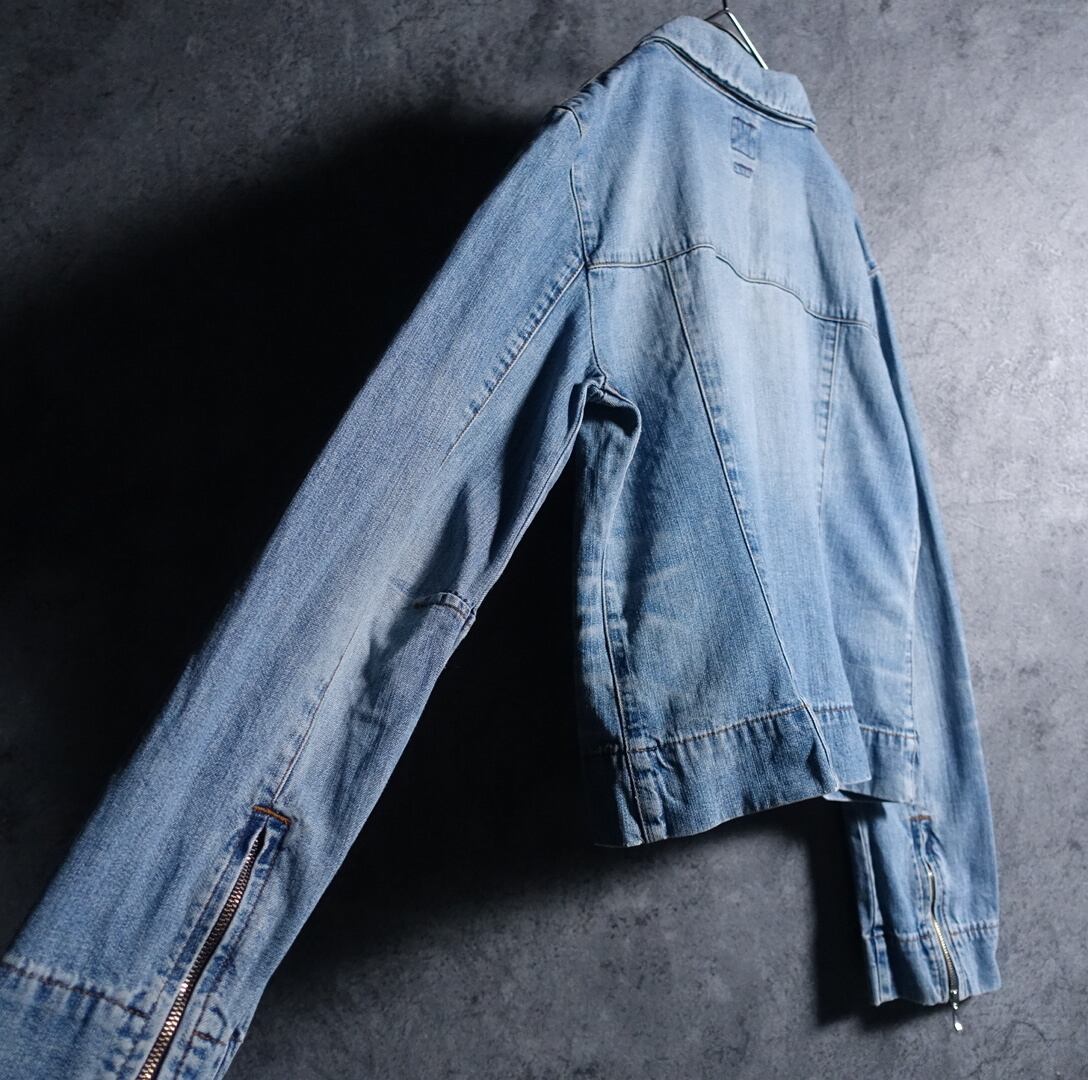 00s “MISS SIXTY” Denim double zip short jacket | 古着屋 FORCE