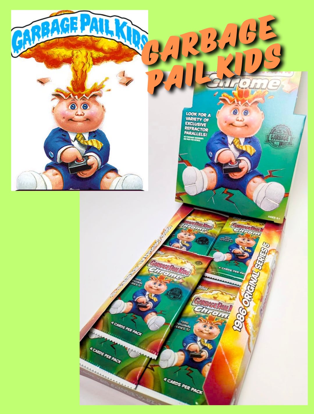 【送料無料！】VINTAGE トレーディングカード単品 （1個=4CARDS）【ガーベッジ・ペイル・キッズ(Garbage Pail Kids)】〚アメリカン雑貨 アメトイ〛