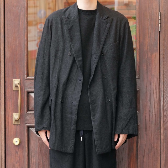 MAATEE&SONS (マーティーアンドサンズ) 24AW "DOUBLE WASHED GATHER JACKET SILKPIN" -NAVY-