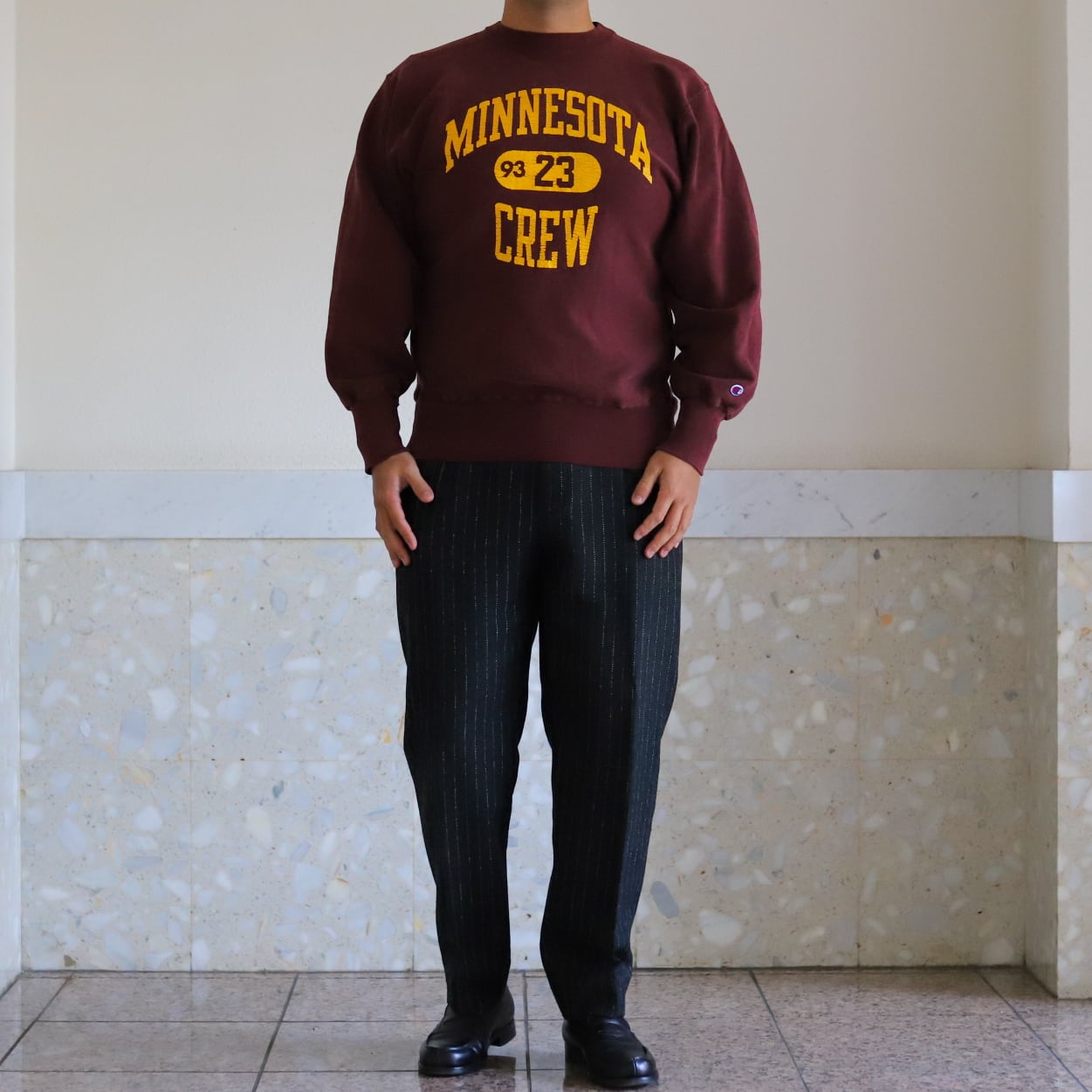 逸品】90s champion Reverse Weave Crew fade Burgundy 