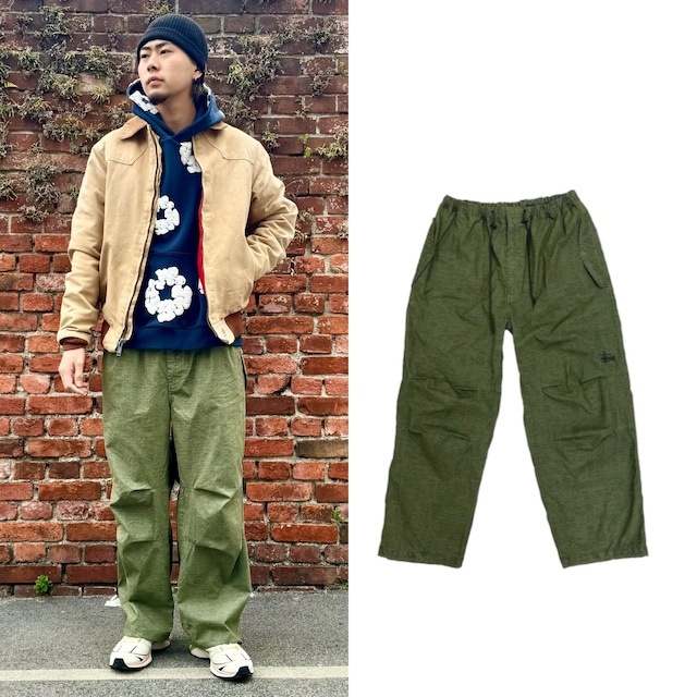 STUSSY NYCO OVER TROUSERS OLIVE MEDIUM 67275