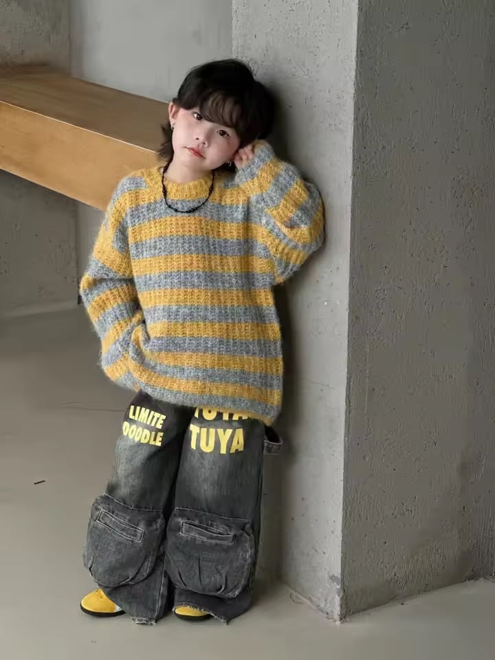 ボーダーニットトップス