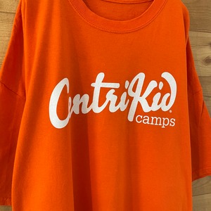 【USA古着】centrikid camp バックプリント ロゴ Tシャツ ビッグサイズ オレンジ US古着 アメリカ古着