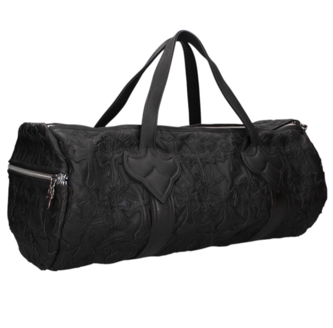 CHROME HEARTS クロムハーツ  DUFFLE GYM BAG-CEME セメタリークロスパッチ ダガージップ レザー ボストンバッグ ジムバッグ