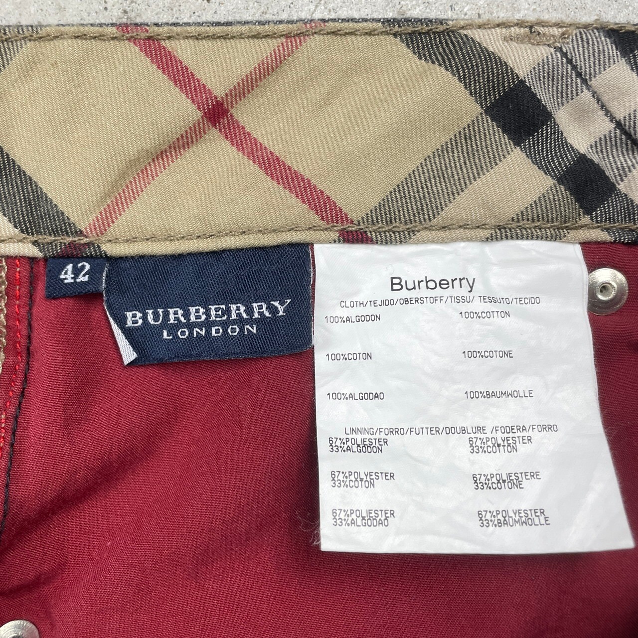 BURBERRY LONDON バーバリー ロンドン ブラックデニムパンツ 