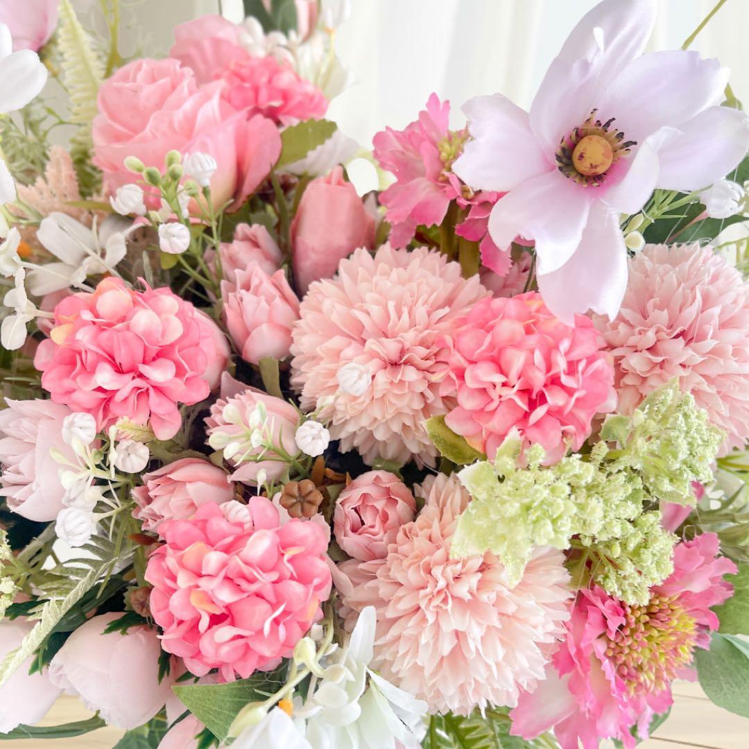 光触媒フラワー 贅沢バスケットアレンジメント 母の日 退職祝い お誕生