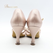 社交ダンス 衣装 ラテン シューズ 23 1/2サイズ R ピンク系 ケントダンス Kentdance 日本製 靴 くつ ヒール レディース タイツ ケース セット ラインストーン 上品 ストラップ ダンスシューズ ダンス衣装 ネットタイツ 可愛い パーティー